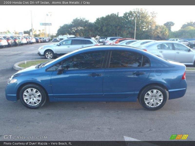 Atomic Blue Metallic / Gray 2009 Honda Civic DX-VP Sedan