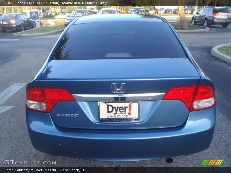 Atomic Blue Metallic / Gray 2009 Honda Civic DX-VP Sedan
