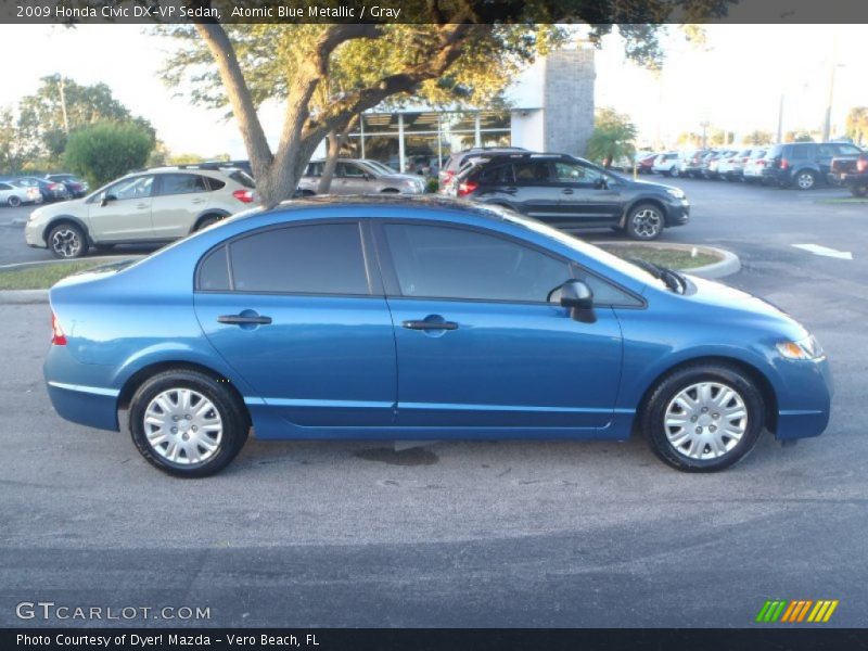 Atomic Blue Metallic / Gray 2009 Honda Civic DX-VP Sedan