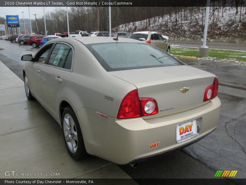 Gold Mist Metallic / Cocoa/Cashmere 2010 Chevrolet Malibu LT Sedan