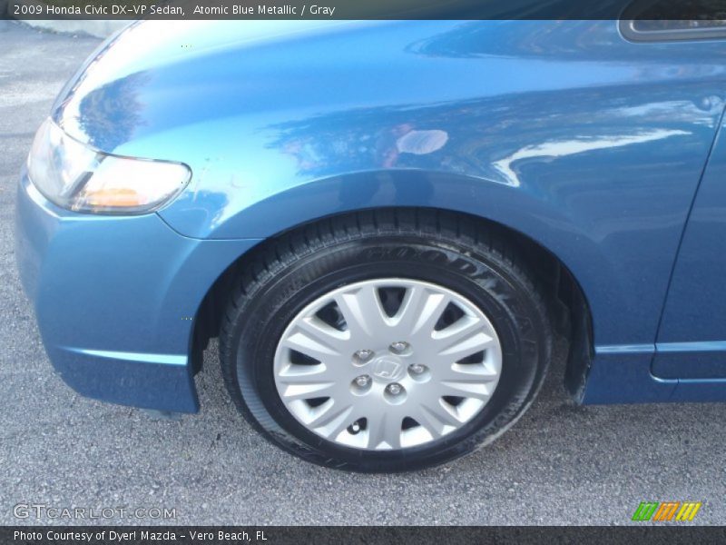 Atomic Blue Metallic / Gray 2009 Honda Civic DX-VP Sedan