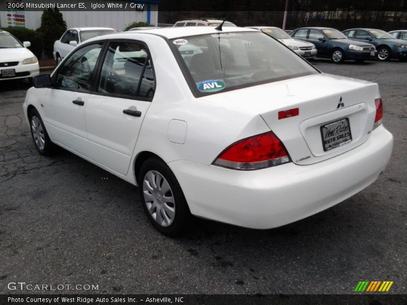 Igloo White / Gray 2006 Mitsubishi Lancer ES