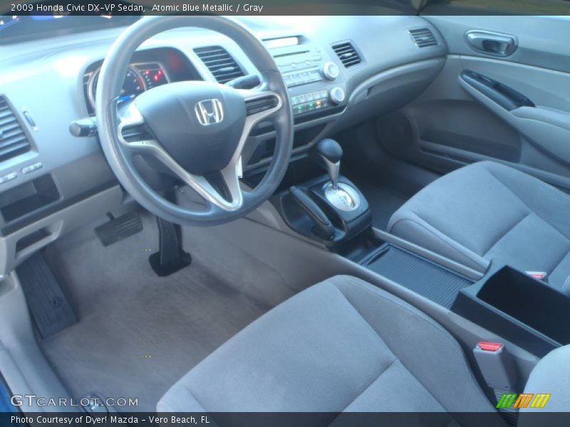 Atomic Blue Metallic / Gray 2009 Honda Civic DX-VP Sedan