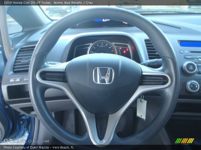 Atomic Blue Metallic / Gray 2009 Honda Civic DX-VP Sedan