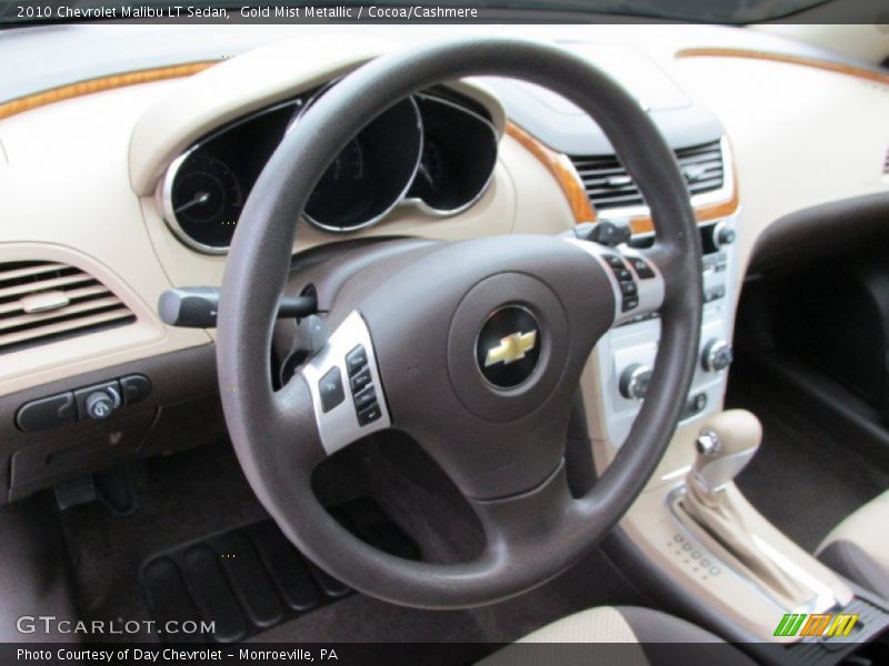 Gold Mist Metallic / Cocoa/Cashmere 2010 Chevrolet Malibu LT Sedan