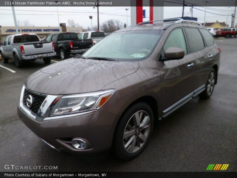 Mocha Stone / Almond 2014 Nissan Pathfinder Platinum AWD