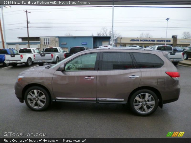 Mocha Stone / Almond 2014 Nissan Pathfinder Platinum AWD