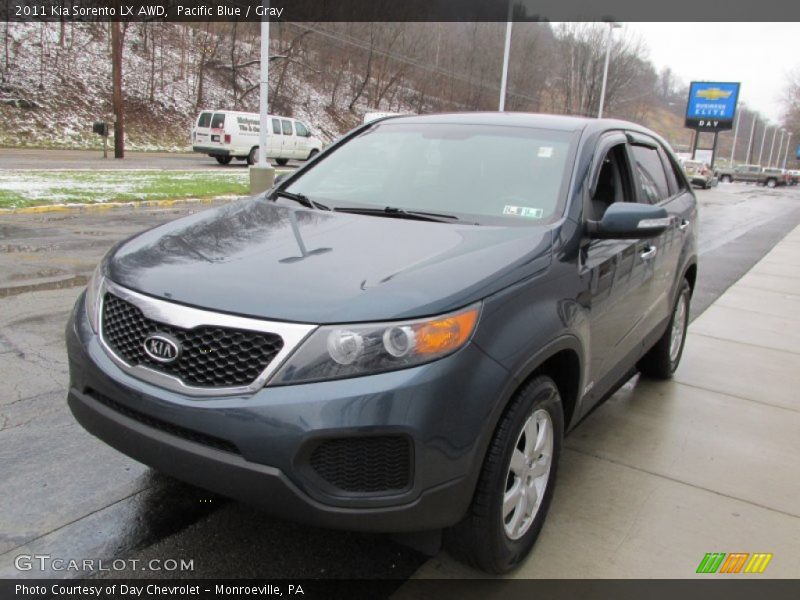 Pacific Blue / Gray 2011 Kia Sorento LX AWD