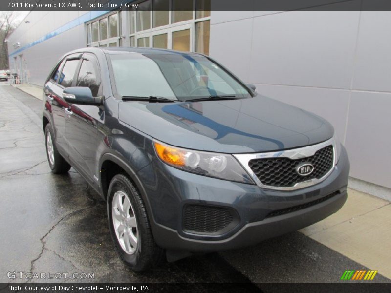 Pacific Blue / Gray 2011 Kia Sorento LX AWD