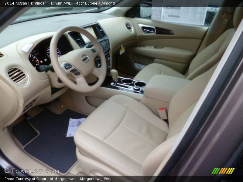 Mocha Stone / Almond 2014 Nissan Pathfinder Platinum AWD