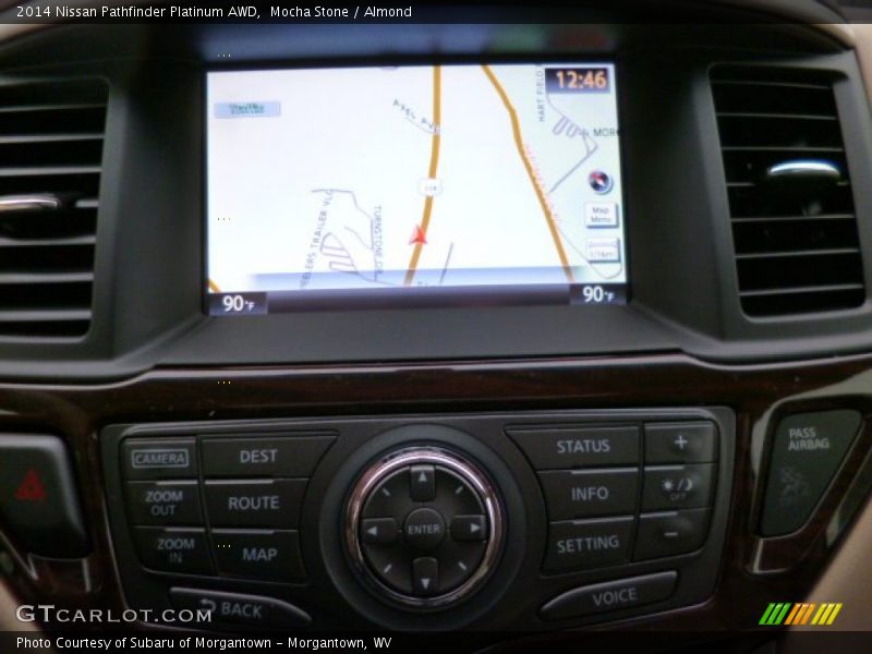 Mocha Stone / Almond 2014 Nissan Pathfinder Platinum AWD