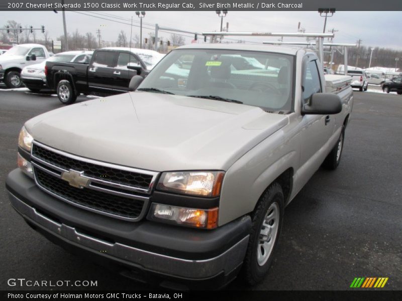 Silver Birch Metallic / Dark Charcoal 2007 Chevrolet Silverado 1500 Classic Work Truck Regular Cab