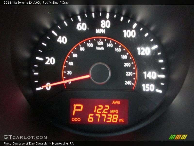 Pacific Blue / Gray 2011 Kia Sorento LX AWD