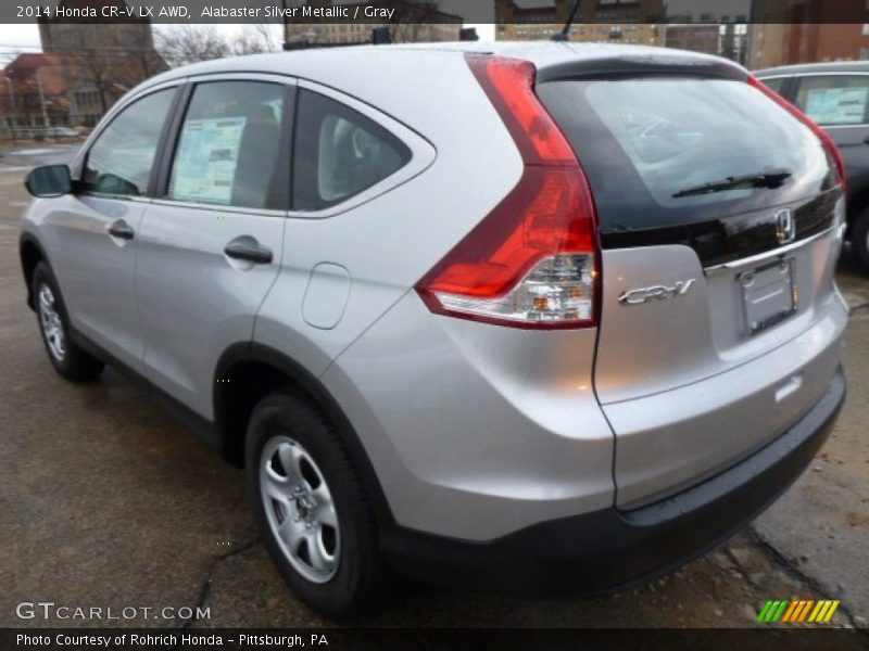 Alabaster Silver Metallic / Gray 2014 Honda CR-V LX AWD