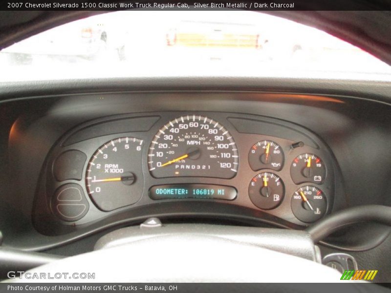 Silver Birch Metallic / Dark Charcoal 2007 Chevrolet Silverado 1500 Classic Work Truck Regular Cab