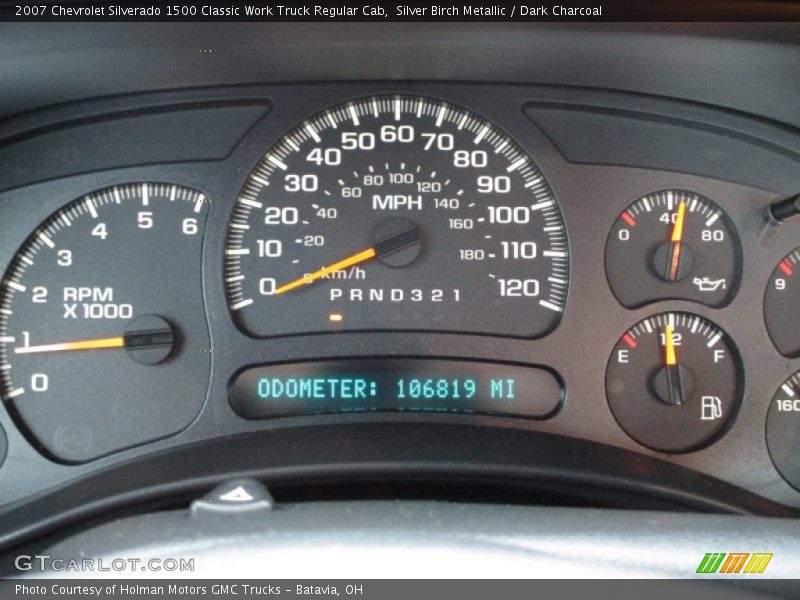 Silver Birch Metallic / Dark Charcoal 2007 Chevrolet Silverado 1500 Classic Work Truck Regular Cab