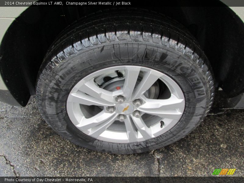 Champagne Silver Metallic / Jet Black 2014 Chevrolet Equinox LT AWD
