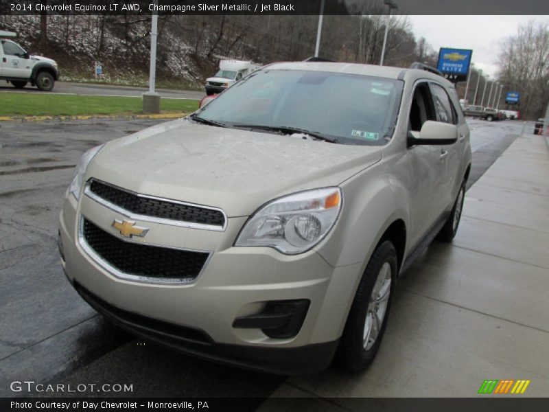 Champagne Silver Metallic / Jet Black 2014 Chevrolet Equinox LT AWD