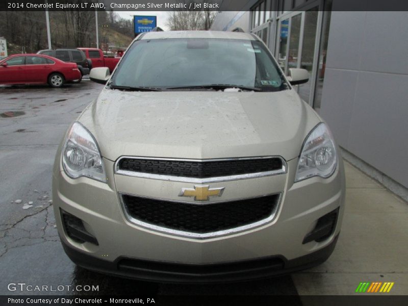 Champagne Silver Metallic / Jet Black 2014 Chevrolet Equinox LT AWD