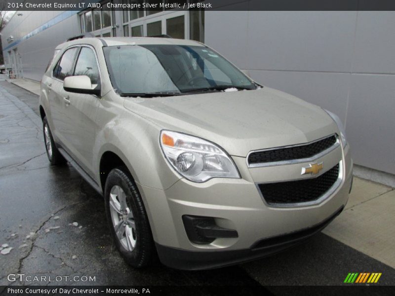 Champagne Silver Metallic / Jet Black 2014 Chevrolet Equinox LT AWD