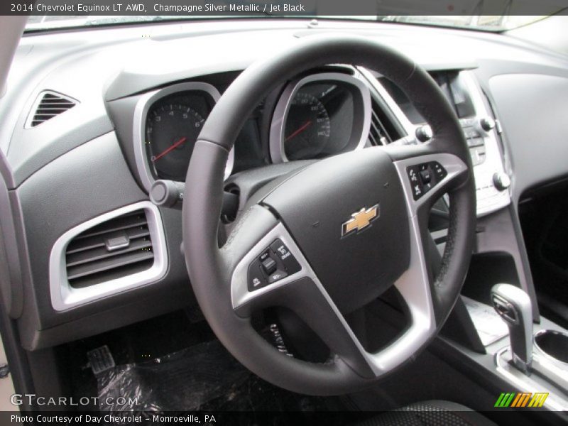 Champagne Silver Metallic / Jet Black 2014 Chevrolet Equinox LT AWD