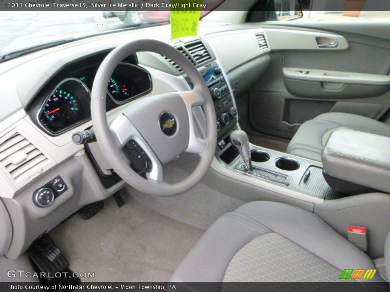 Silver Ice Metallic / Dark Gray/Light Gray 2011 Chevrolet Traverse LS