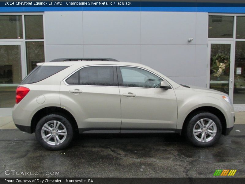 Champagne Silver Metallic / Jet Black 2014 Chevrolet Equinox LT AWD