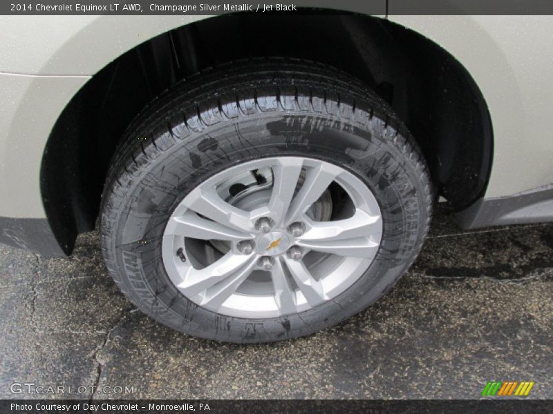 Champagne Silver Metallic / Jet Black 2014 Chevrolet Equinox LT AWD