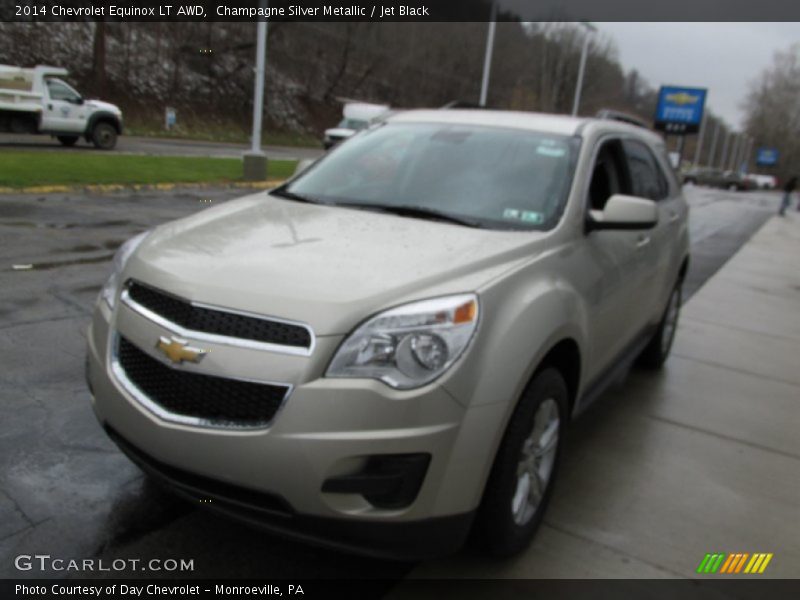 Champagne Silver Metallic / Jet Black 2014 Chevrolet Equinox LT AWD