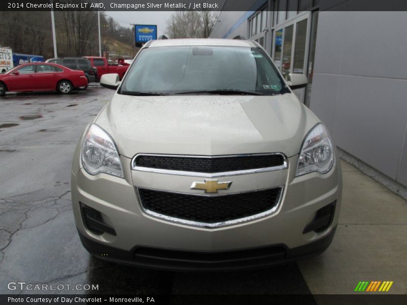 Champagne Silver Metallic / Jet Black 2014 Chevrolet Equinox LT AWD