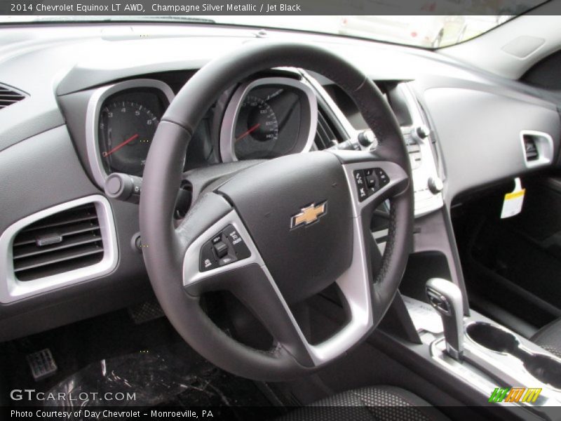 Champagne Silver Metallic / Jet Black 2014 Chevrolet Equinox LT AWD