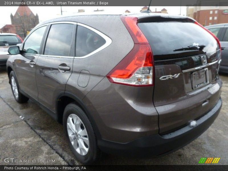 Urban Titanium Metallic / Beige 2014 Honda CR-V EX-L AWD