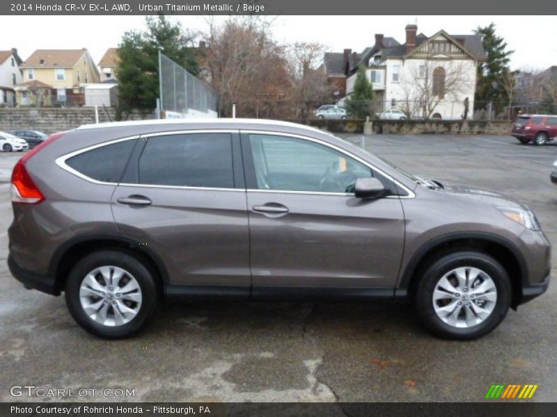 Urban Titanium Metallic / Beige 2014 Honda CR-V EX-L AWD