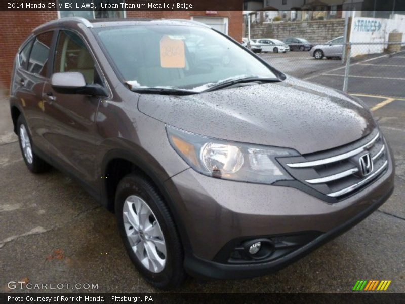 Urban Titanium Metallic / Beige 2014 Honda CR-V EX-L AWD