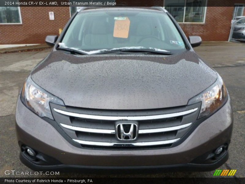 Urban Titanium Metallic / Beige 2014 Honda CR-V EX-L AWD