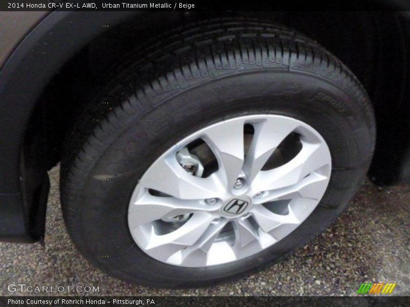 Urban Titanium Metallic / Beige 2014 Honda CR-V EX-L AWD