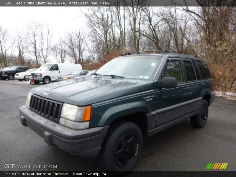 Moss Green Pearl / Tan 1995 Jeep Grand Cherokee SE 4x4