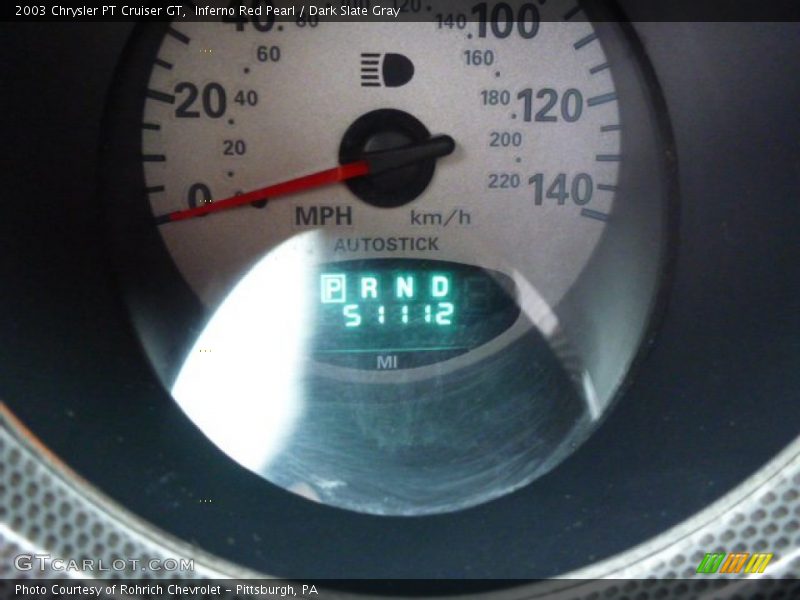 Inferno Red Pearl / Dark Slate Gray 2003 Chrysler PT Cruiser GT
