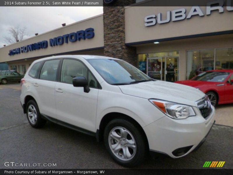 Satin White Pearl / Platinum 2014 Subaru Forester 2.5i