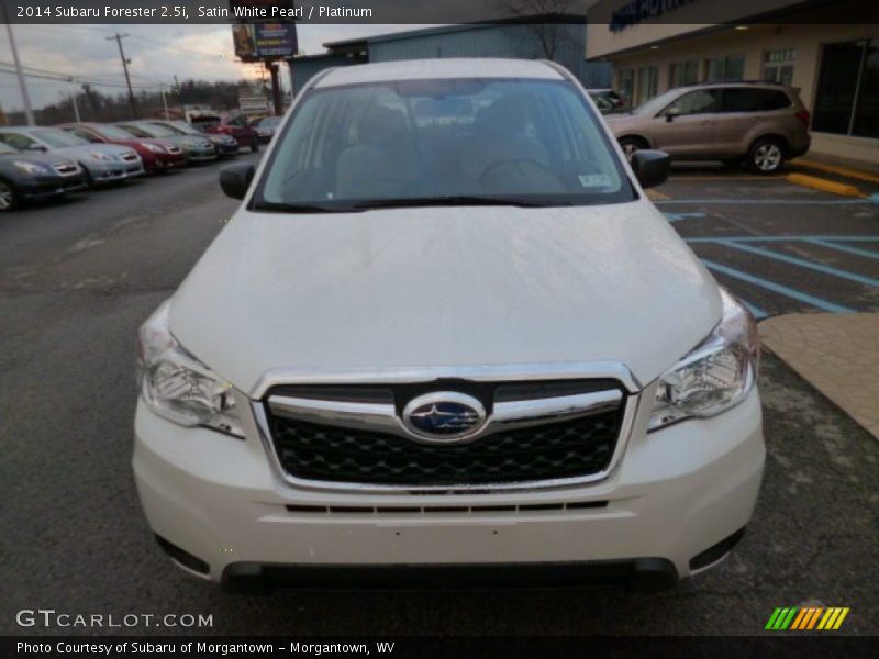 Satin White Pearl / Platinum 2014 Subaru Forester 2.5i
