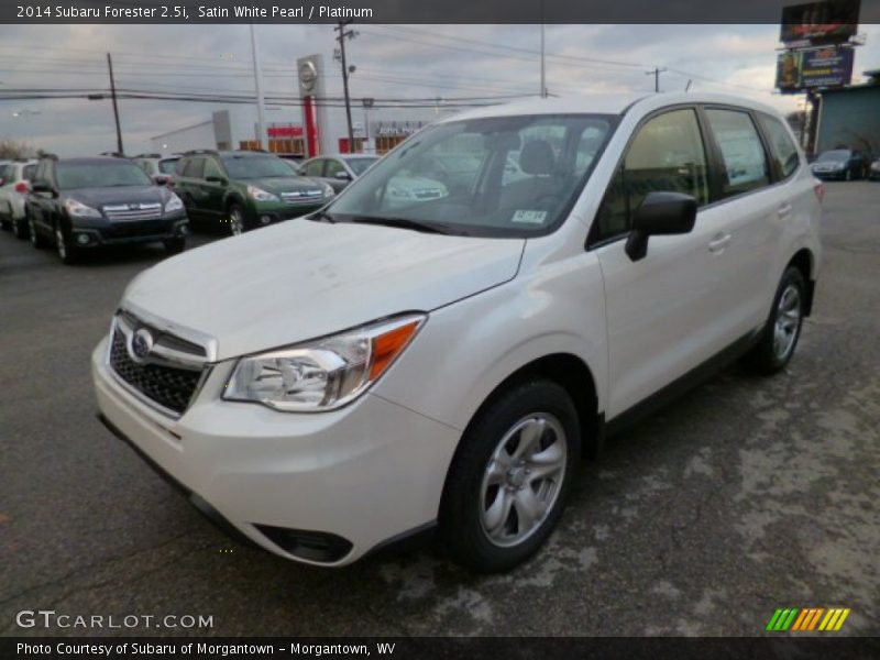 Satin White Pearl / Platinum 2014 Subaru Forester 2.5i