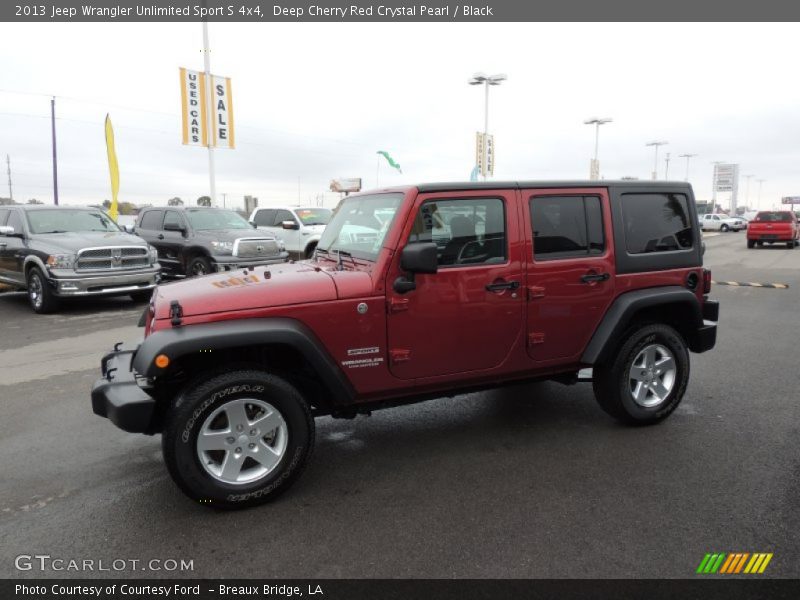 Deep Cherry Red Crystal Pearl / Black 2013 Jeep Wrangler Unlimited Sport S 4x4