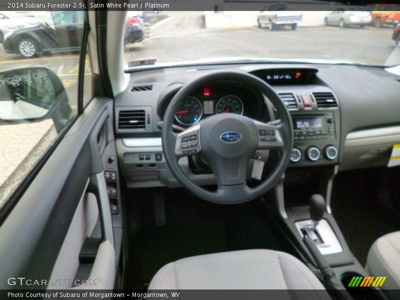 Satin White Pearl / Platinum 2014 Subaru Forester 2.5i