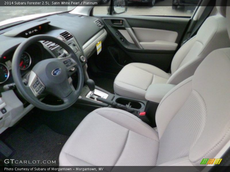 Satin White Pearl / Platinum 2014 Subaru Forester 2.5i