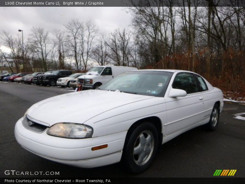 Bright White / Graphite 1998 Chevrolet Monte Carlo LS