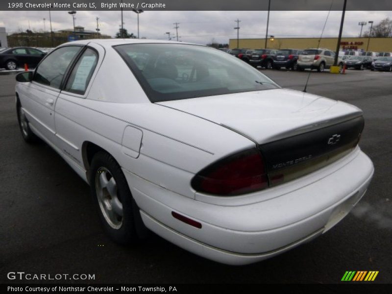 Bright White / Graphite 1998 Chevrolet Monte Carlo LS