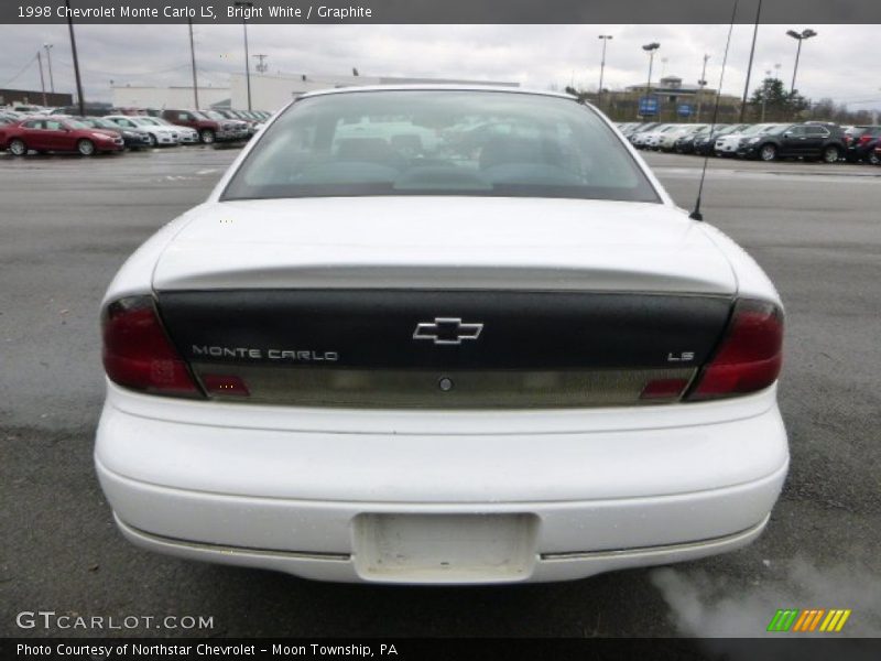 Bright White / Graphite 1998 Chevrolet Monte Carlo LS