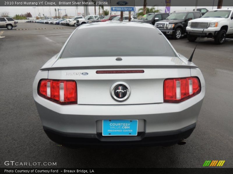 Brilliant Silver Metallic / Stone 2010 Ford Mustang V6 Coupe