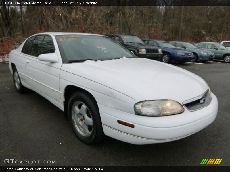 Bright White / Graphite 1998 Chevrolet Monte Carlo LS