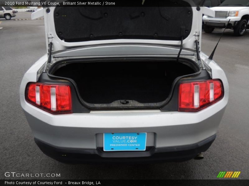 Brilliant Silver Metallic / Stone 2010 Ford Mustang V6 Coupe